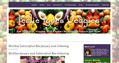 Desktop Screenshot of leslielovesveggies.net